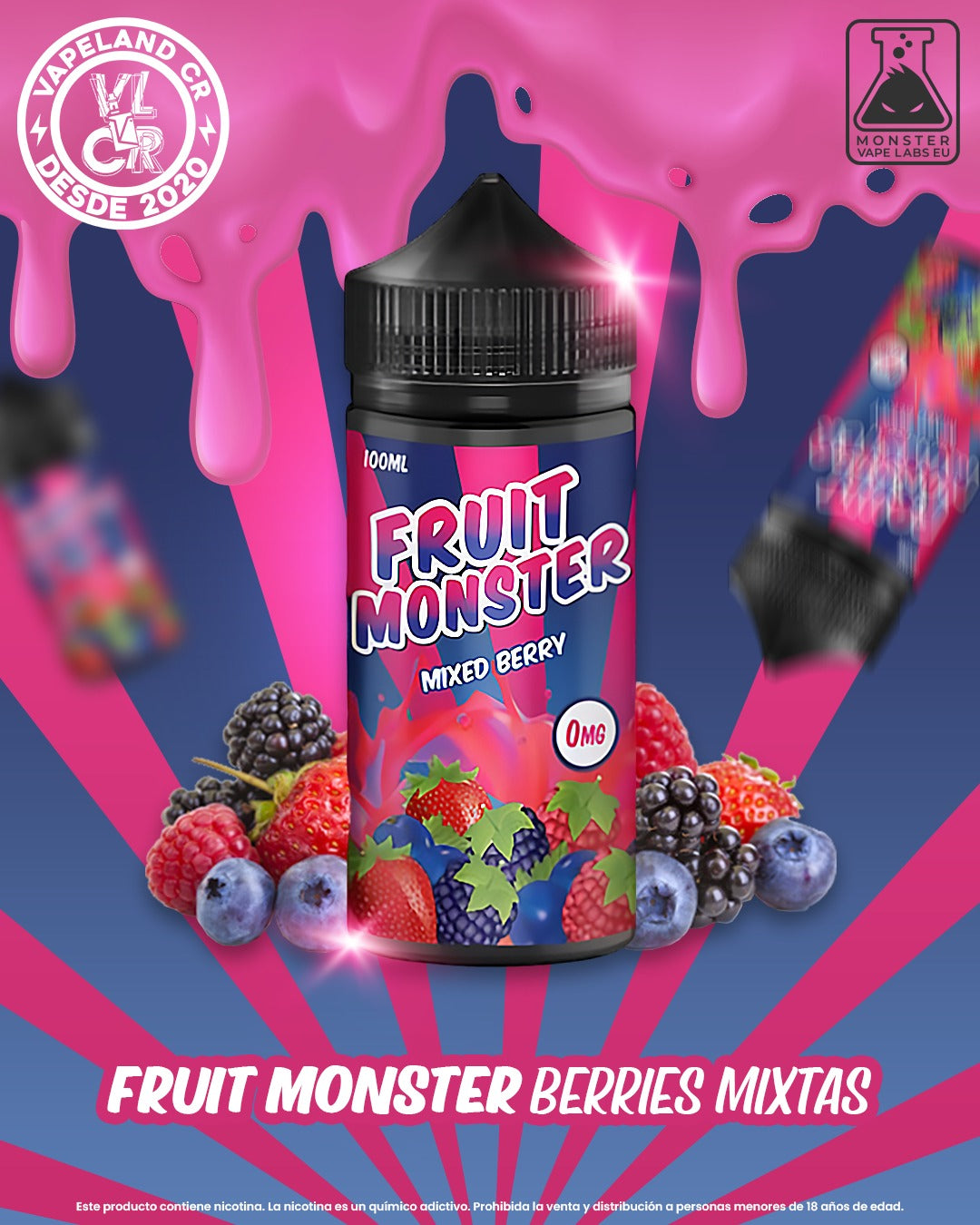 Fruit Monster Mixed Berry 3mg y 6mg.
