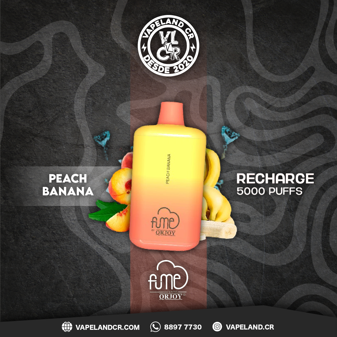 Fume Peach Banana 5000 puffs.