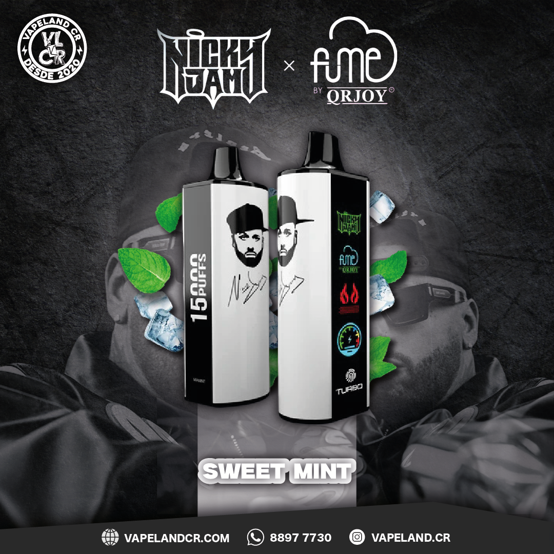 Fume X Nicky Jam Sweet Mint 15000 puffs.