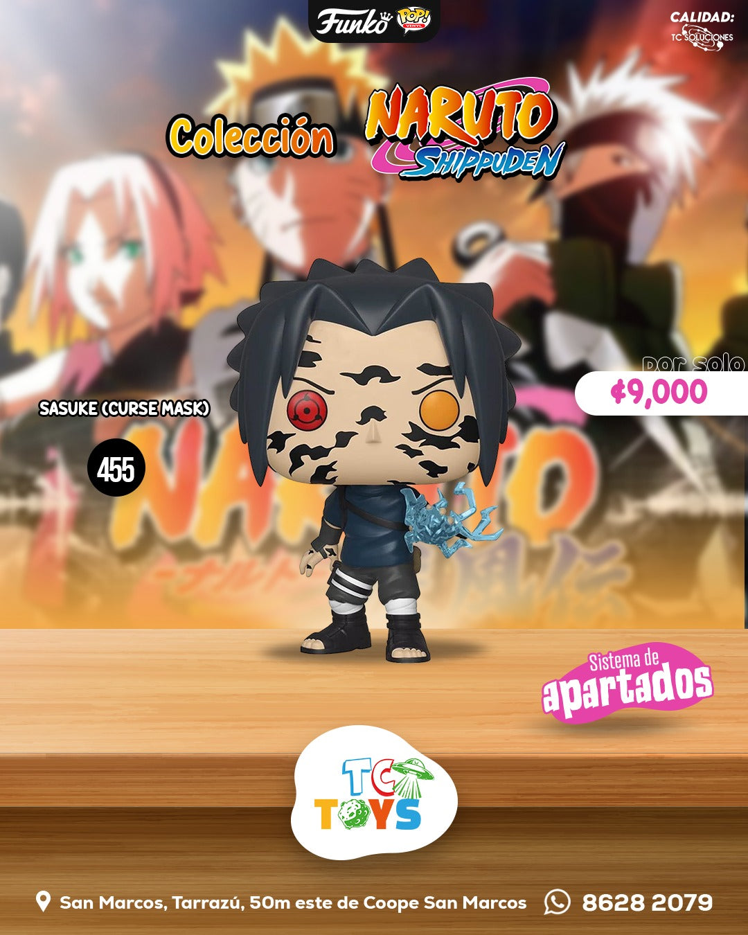 Funko Pop Naruto Shippuden Sasuke ( Curse Mark ) 455.