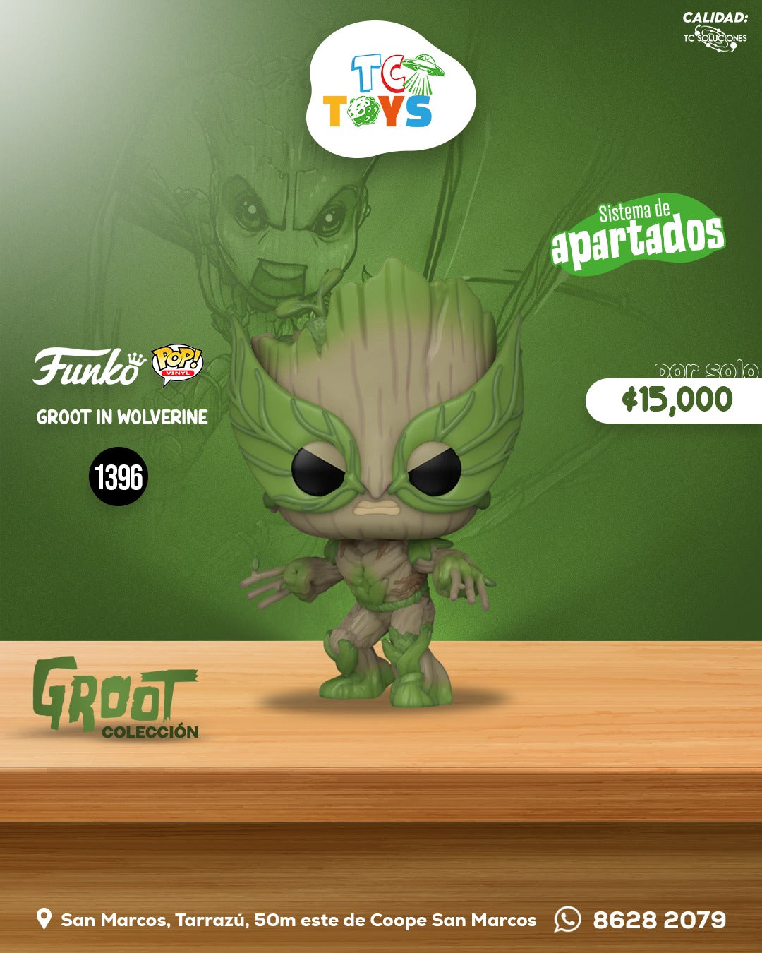 Funko Pop We Are Groot Groot As Wolverine 1396.