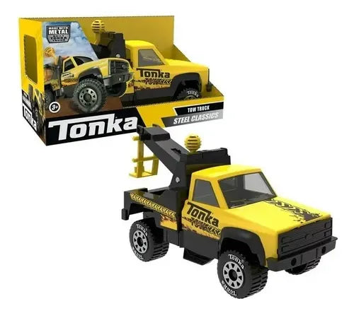 Grúa Tonka Clásica de Metal con Remolque.
