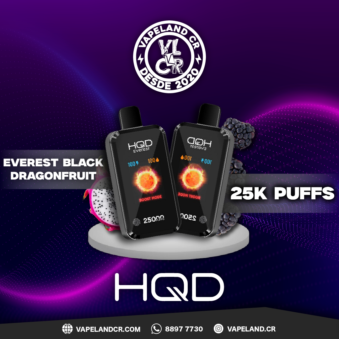 HQD Everest Black Dragonfruit 25000 puffs.