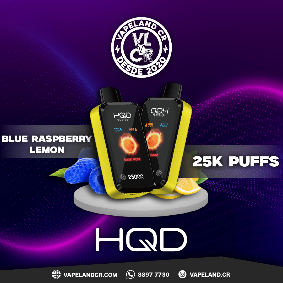 HQD Everest Blue Raspberry Lemon 25000 puffs.