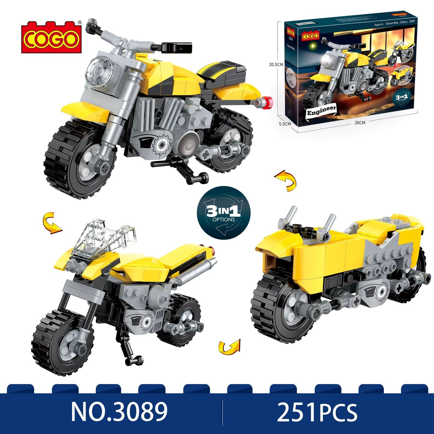 Lego COGO Race Cars 3089.