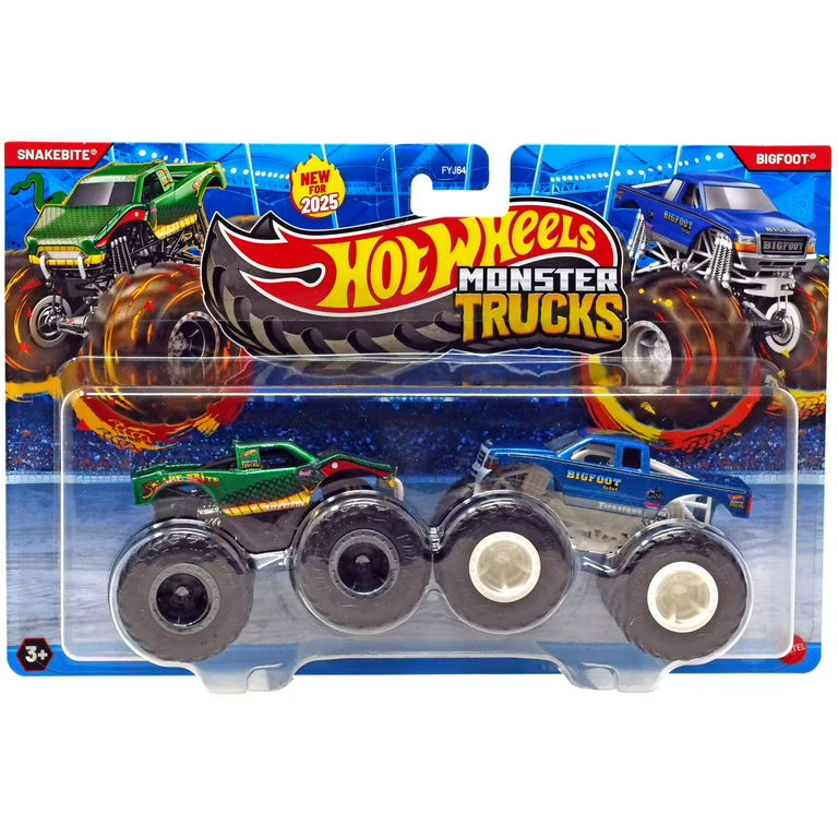 Monster Trucks 2 Pack Snakebite y Bigfoot.