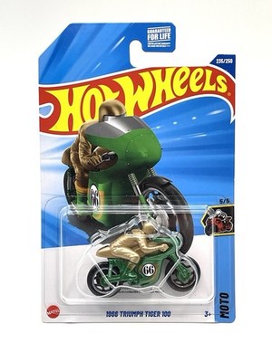 Hot Wheels 1966 Triumph Tiger 100 TH Verde.