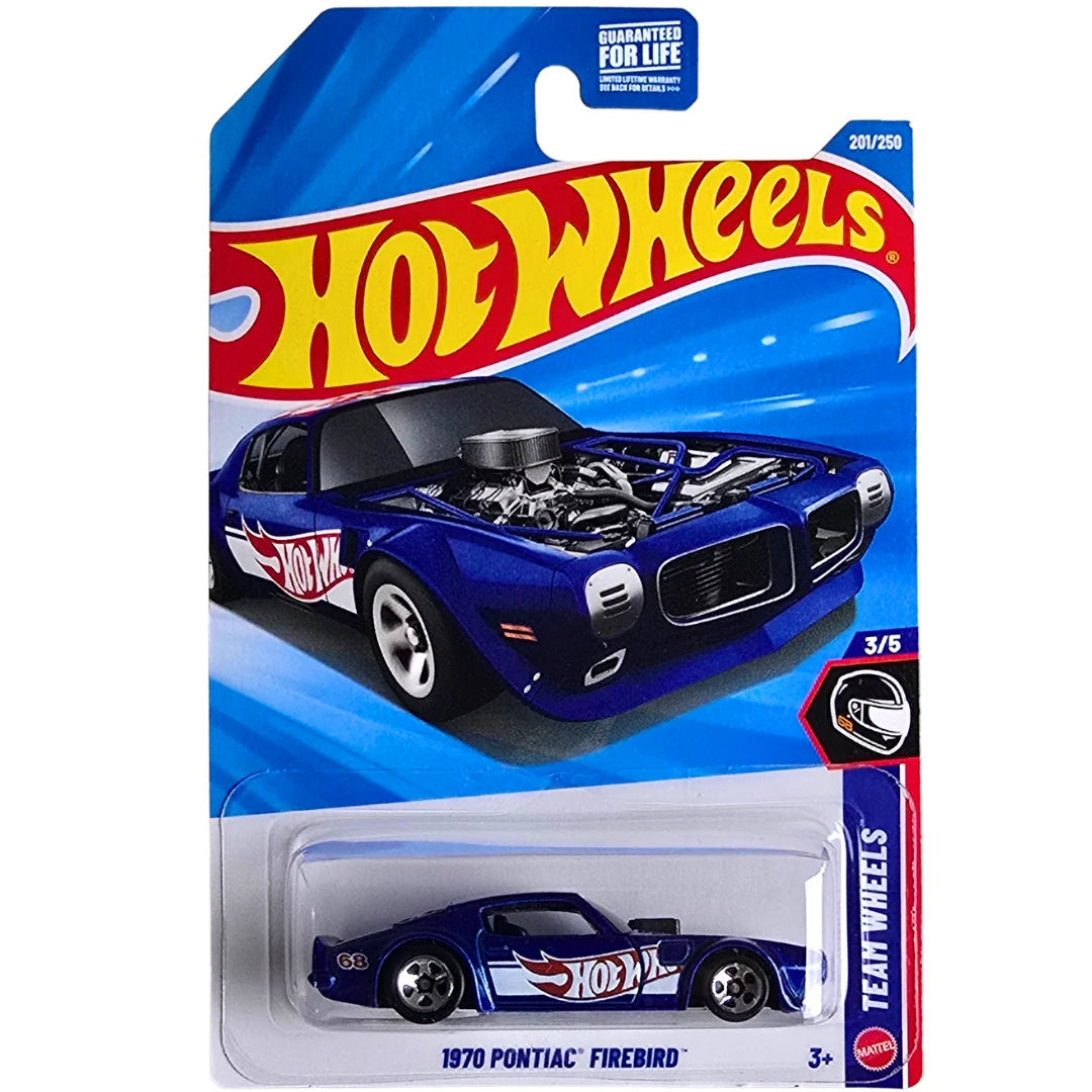 Hot Wheels 1970 Pontiac Firebird Azul.