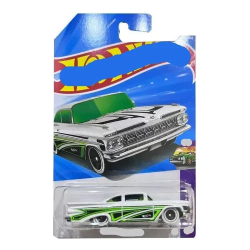 Hot Wheels 59 Chevy Impala Blanco.