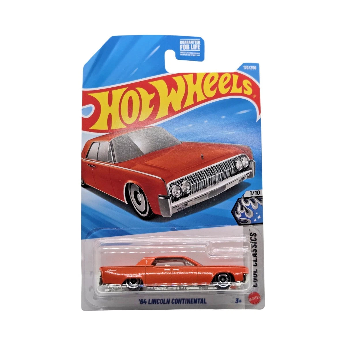 Hot Wheels 64 Lincoln Continental Naranja.
