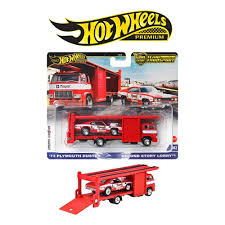 Hot Wheels Car Culture Team Transport 73 Plymouth Duster y Second Story Lorry.