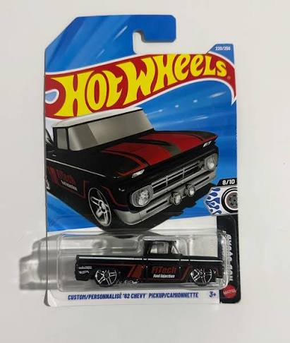 Hot Wheels Custom/Personnalisé 62 Chevy Pickup/Camionnette Negro.