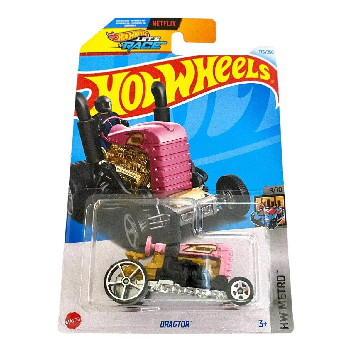 Hot Wheels Dragtor Rosado.