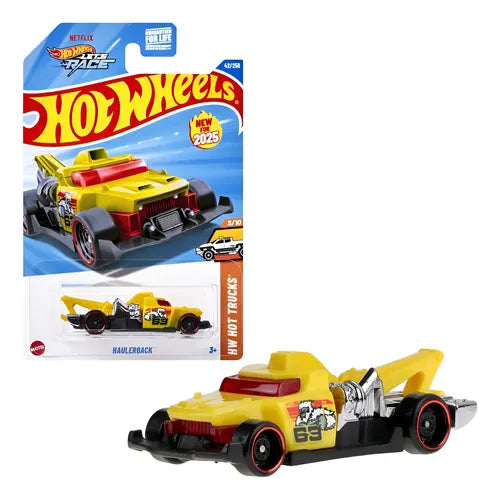 Hot Wheels Haulerback Amarilla.