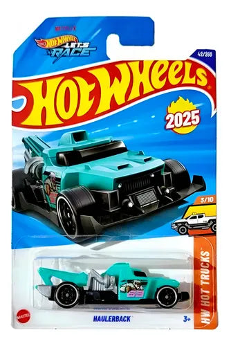 Hot Wheels Haulerback Turquesa.