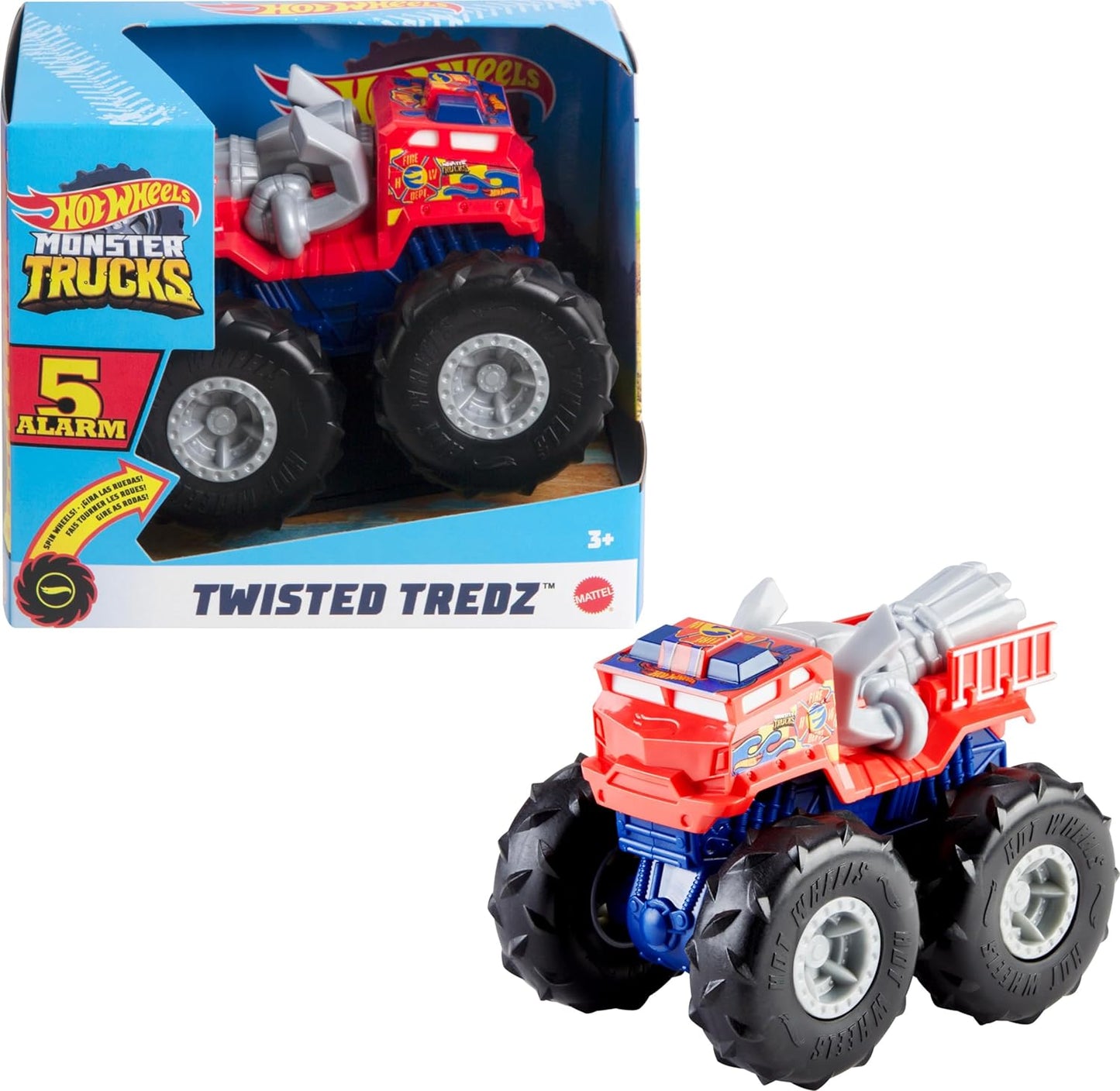 Hot Wheels Monster Trucks Twisted Tredz 5Alarm.