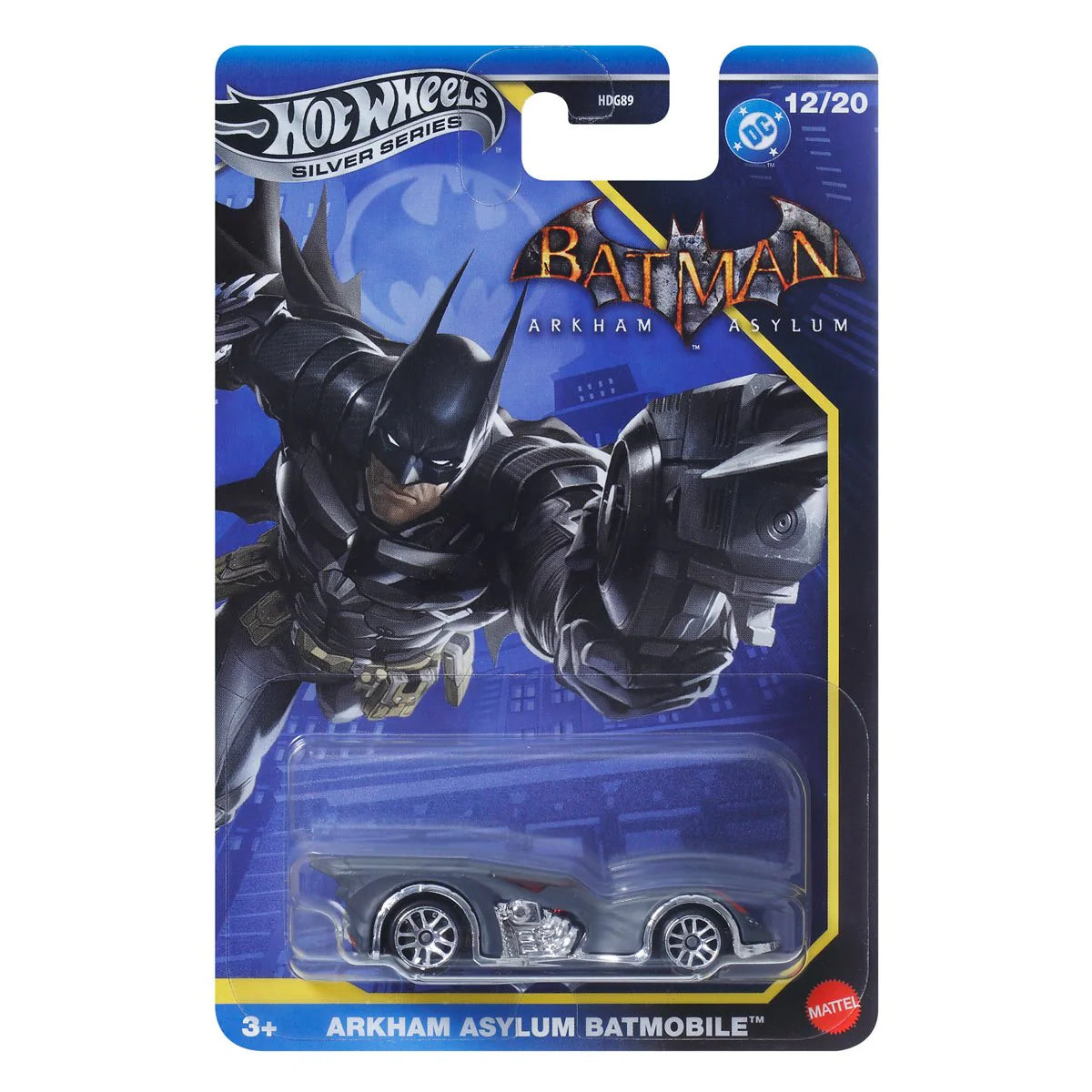 Hot Wheels Premium Silver Arkham Asylum Batmobile.