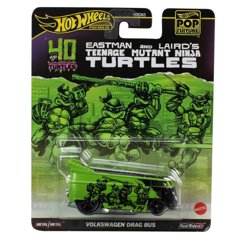Hot Wheels Premium Teenage Mutant Ninja Turtles Volkswagen Drag Bus.