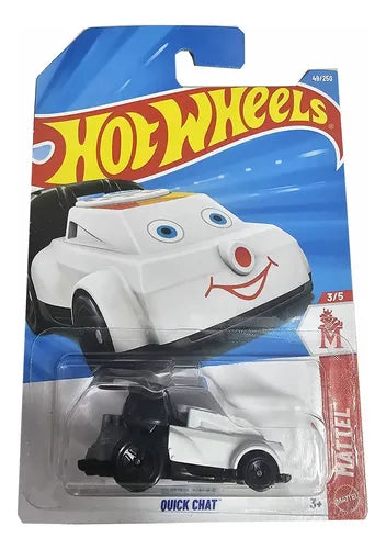 Hot Wheels Quick Chat Blanco con Negro.
