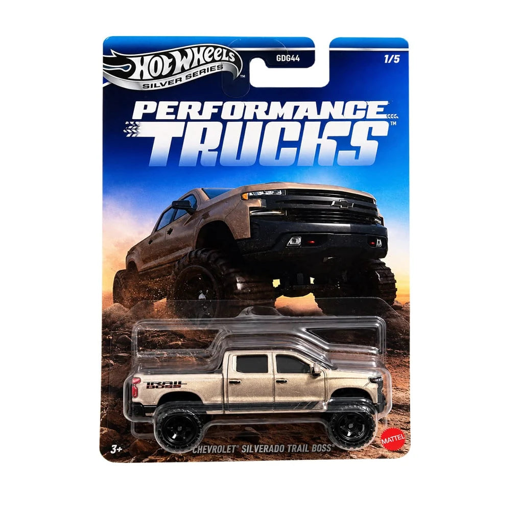 Hot Wheels Silver Series Performance Trucks 2019 Chevrolet Silverado Trail Boss LT.