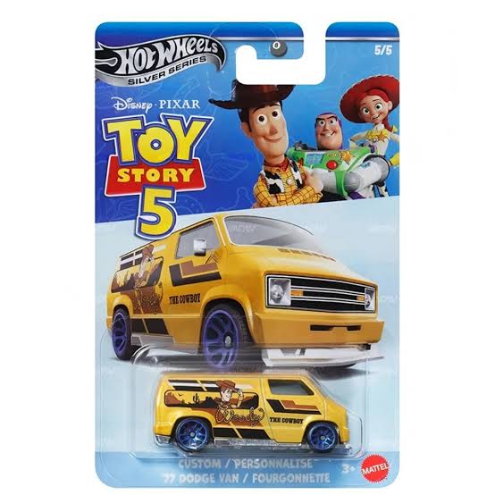 Hot Wheels Silver Series Toy Story 5 Custom / Personnalisé 77 Dodge Van / Fourgonnette.