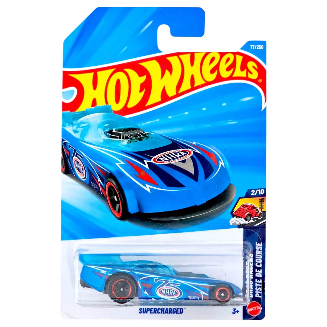 Hot Wheels Supercharged Azul.