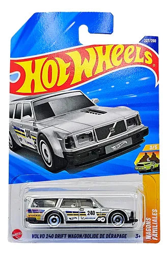 Hot Wheels Volvo 240 Drift Wagon/Bolide de Dérapage Gris.