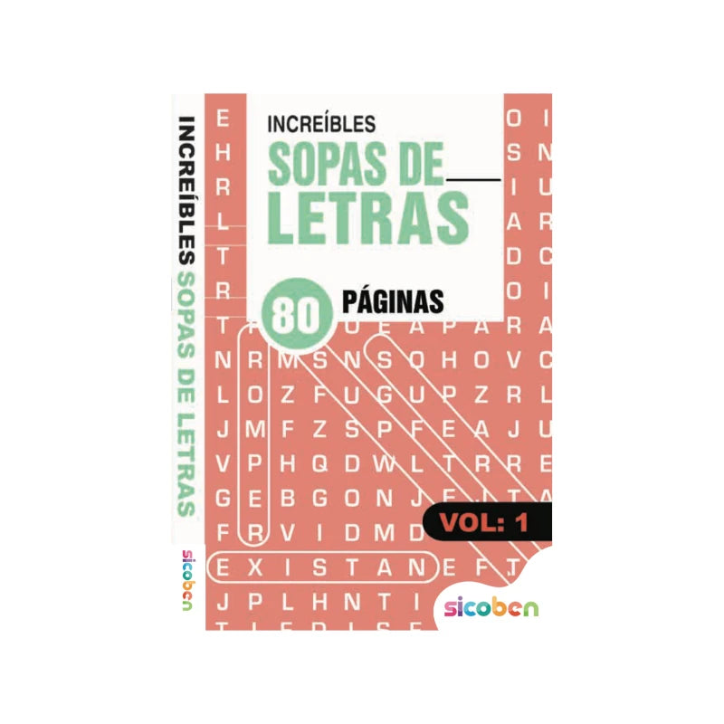 Increíbles Sopas de Letras VOL:1 Sicoben.