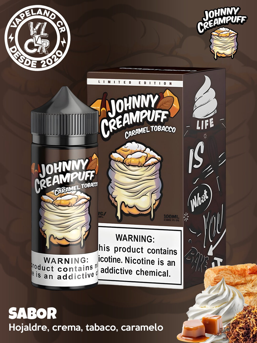 Johnny Creampuff Caramel Tobacco 3mg.