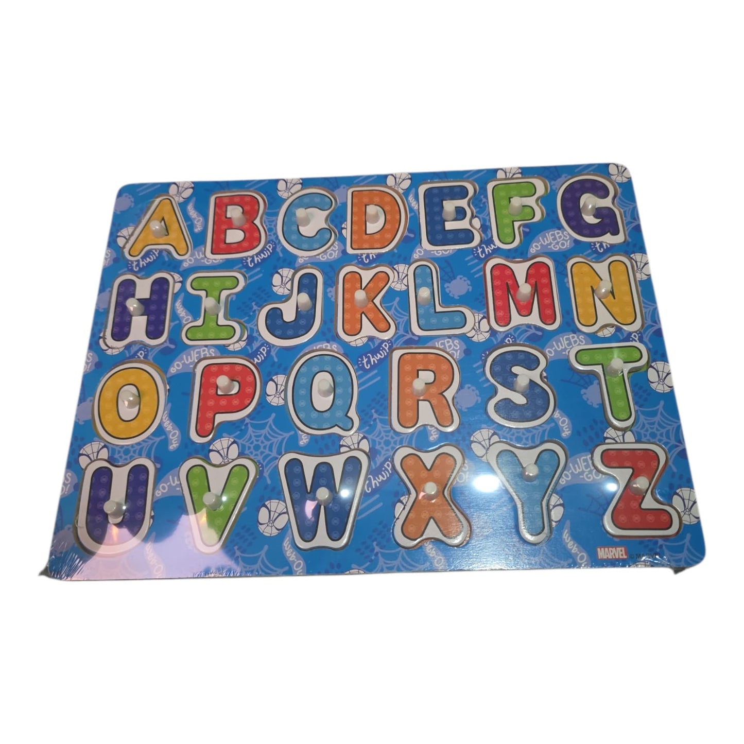Juego Didáctico de Madera del Abecedario Marvel Spider-Man Carnival Toys.