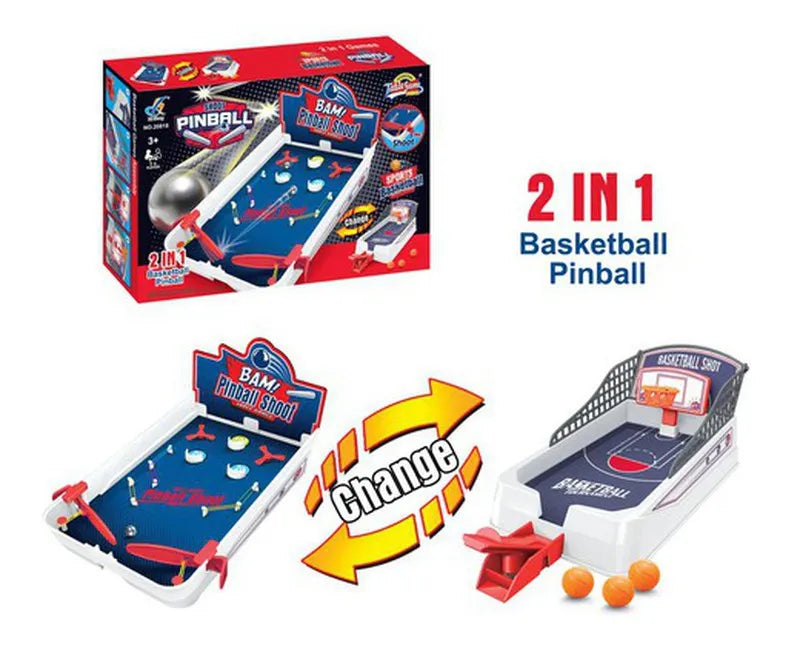 Juego de Mesa 2 en 1 Shoot Pinball Table Game Series.