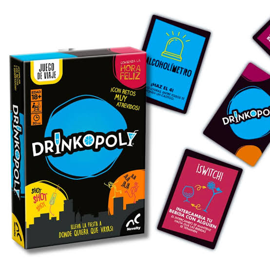 Juego de Mesa Drinkopoly de Viaje.