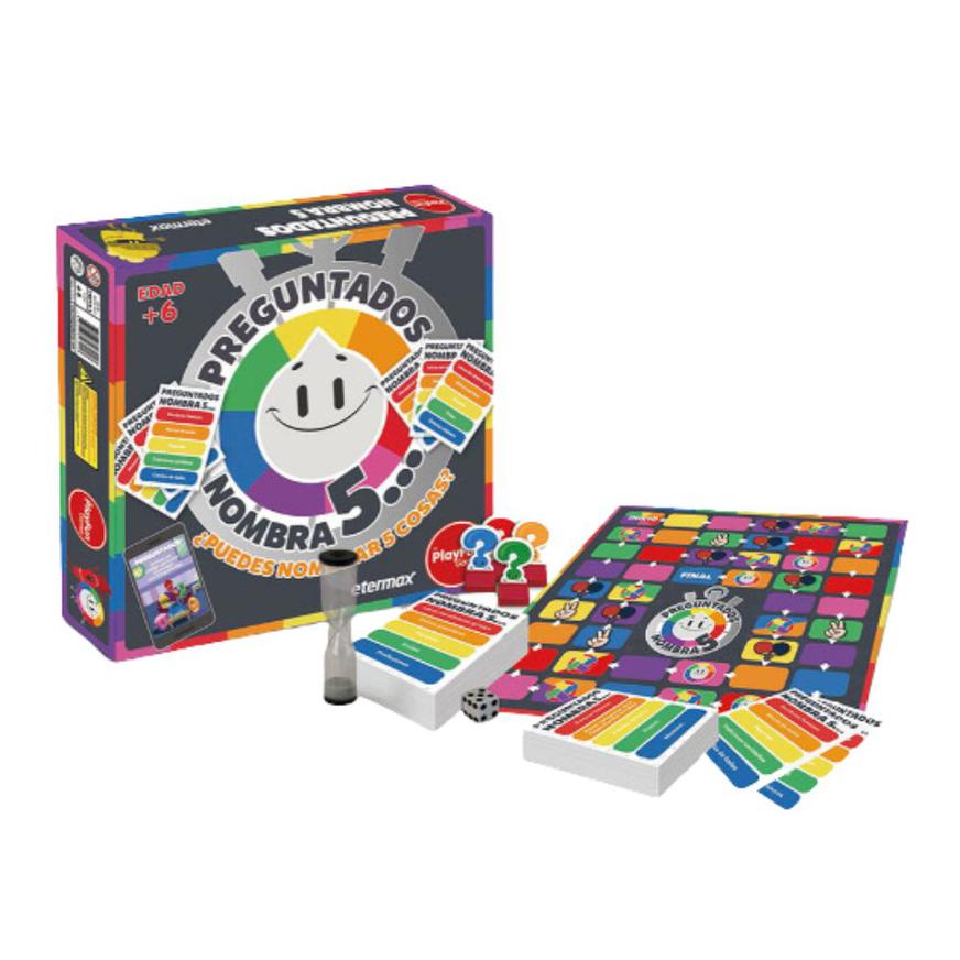 Juego de Mesa Preguntados Nombra 5 PlayValue.