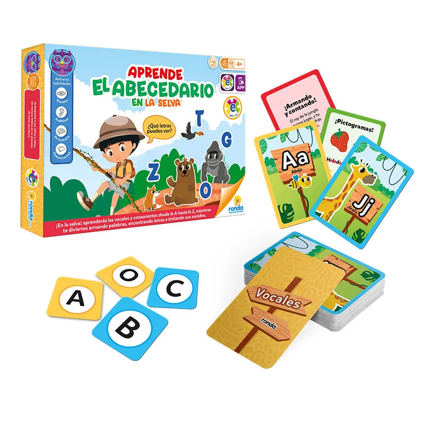 Juego de Mesa Ronda Aprende El Abecedario en la Selva.
