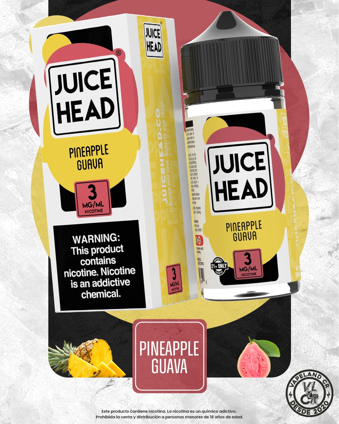 Juice Head Pineapple Guava 3mg y 6mg.