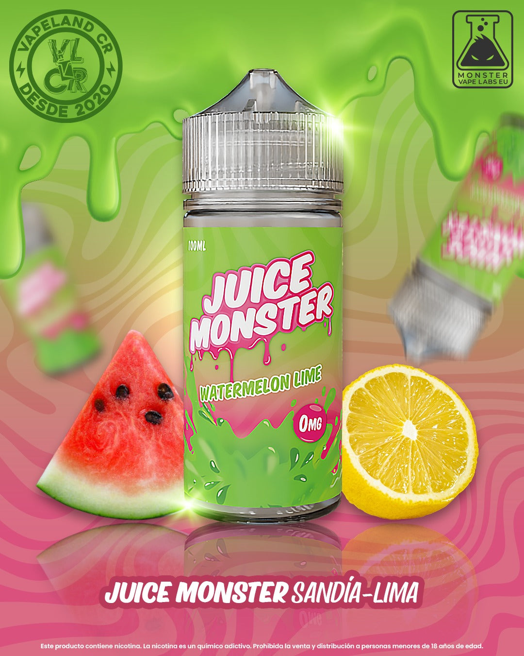Juice Monster Watermelon Lime 3mg.