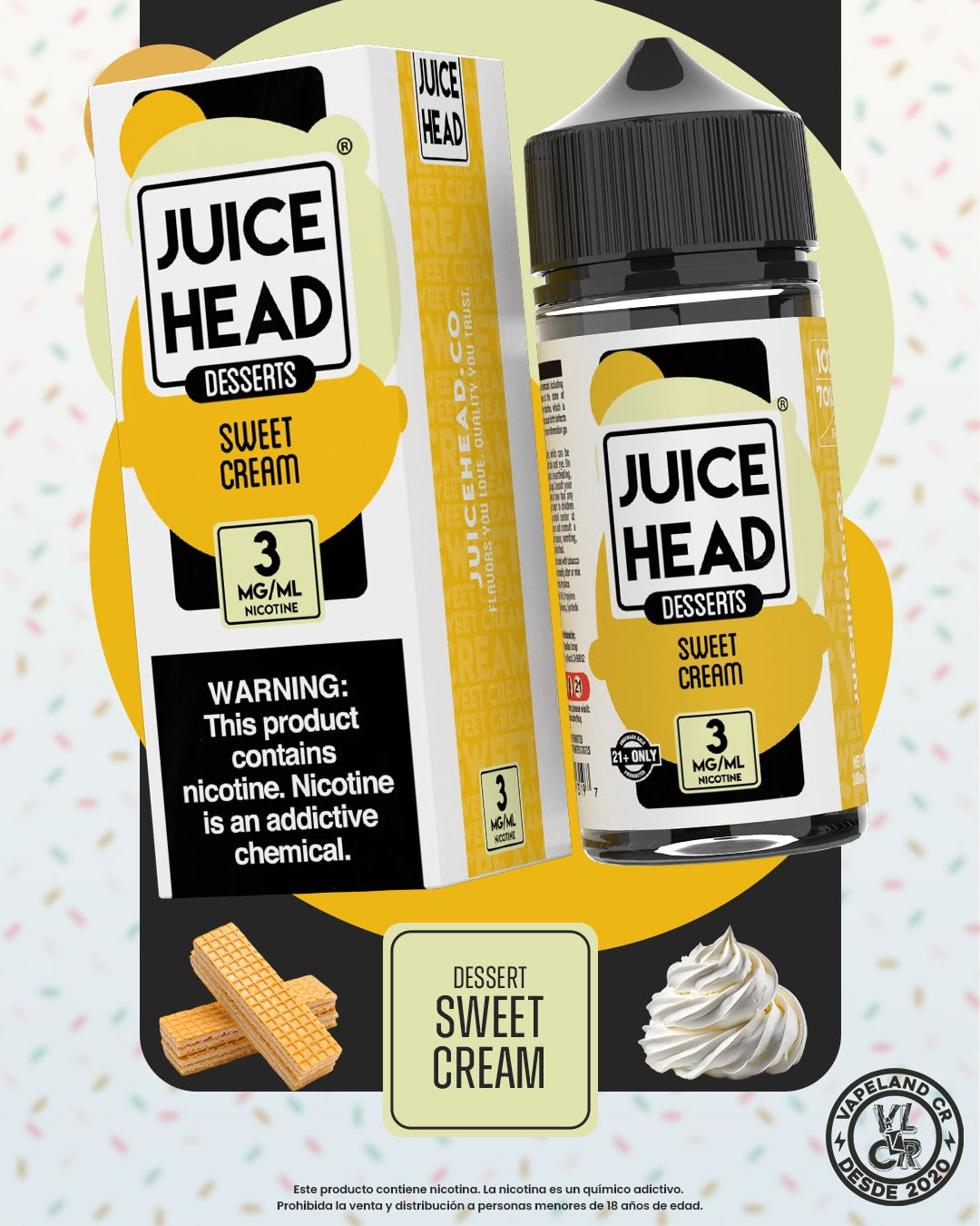 Juice Head Desserts Sweet Cream 3mg.