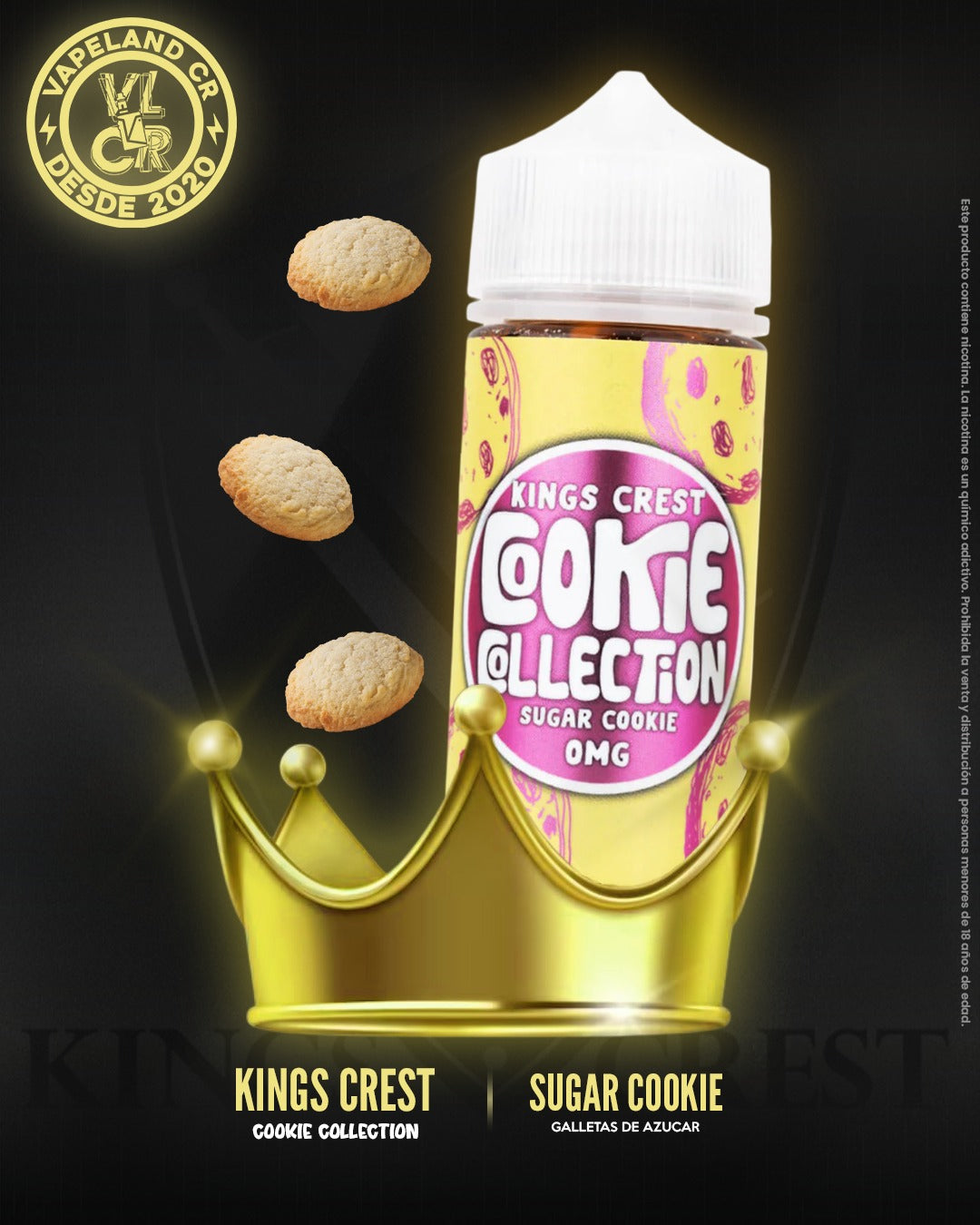 Kings Crest Cookie Collection Sugar Cookie 3mg.