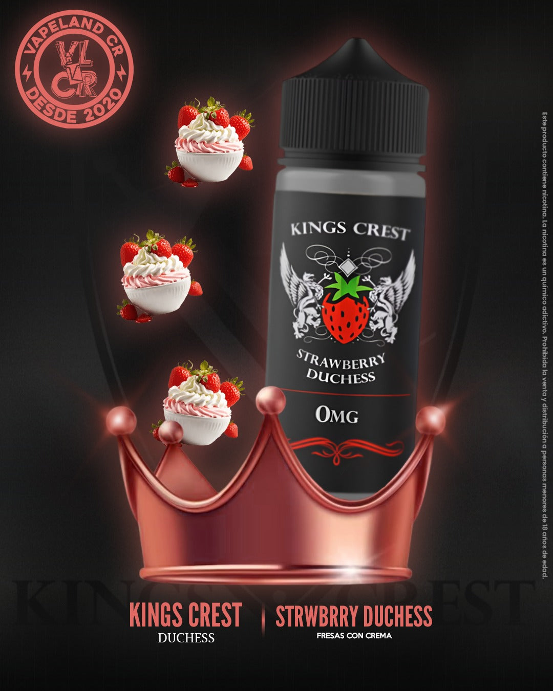 Kings Crest Strawberry Duchess 3mg y 6mg.