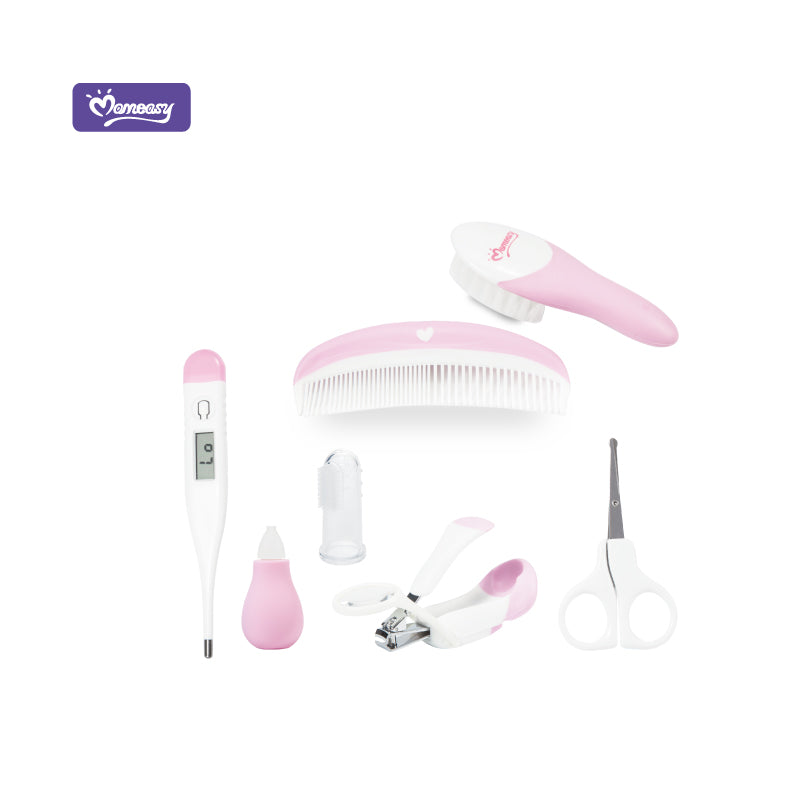 Kit de Viaje y Cuidado del Bebé Rosado Momeasy.