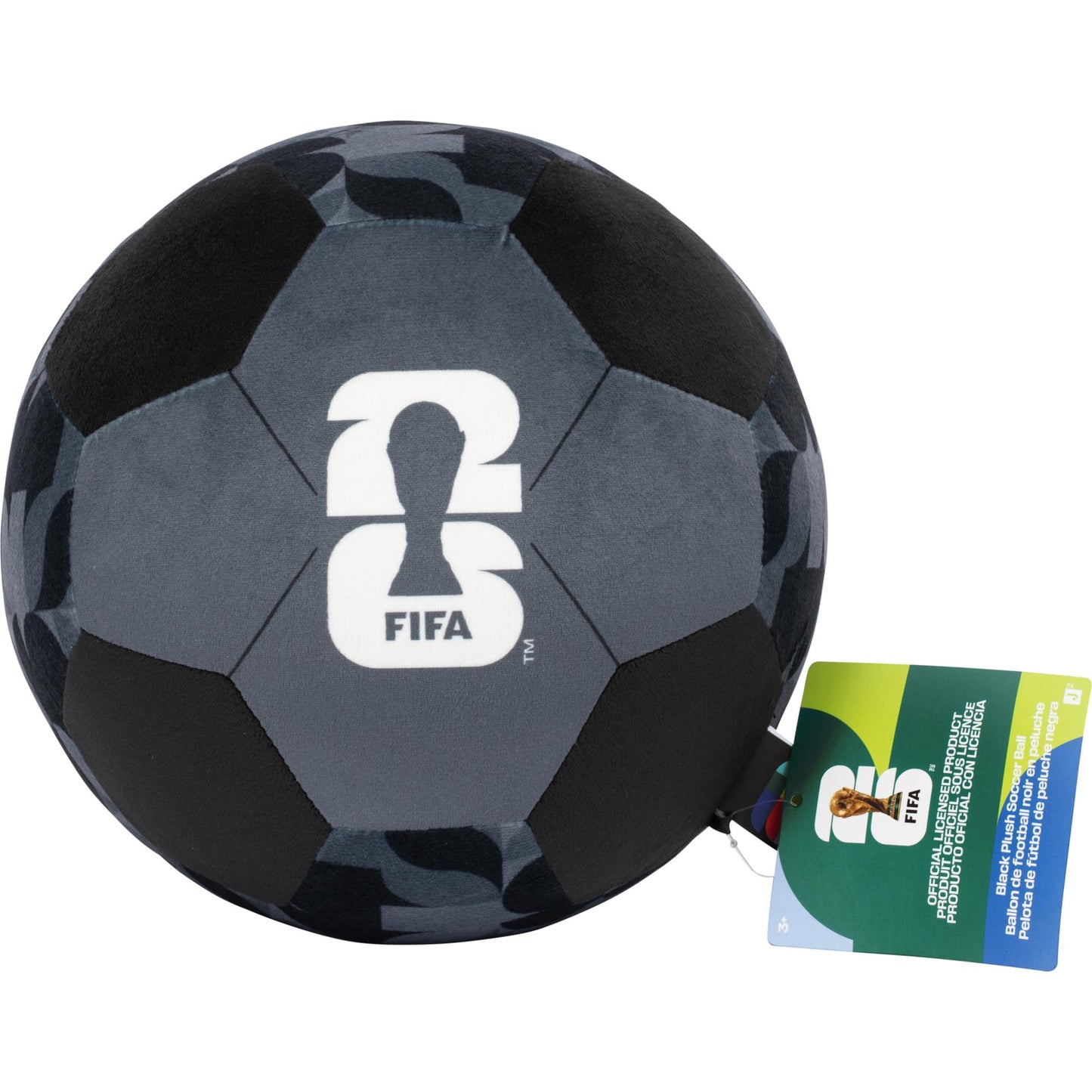 Llavero de Peluche Balón de la Fifa World Cup 2026 Negro Jazwares.