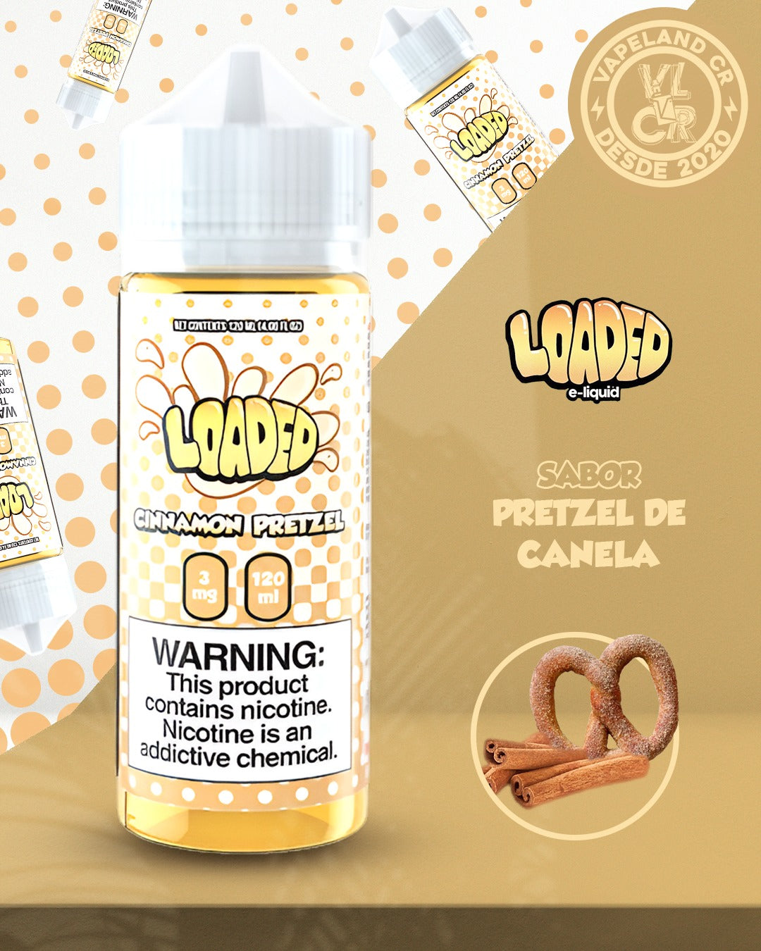 Loaded Cinnamon Pretzel 3mg.