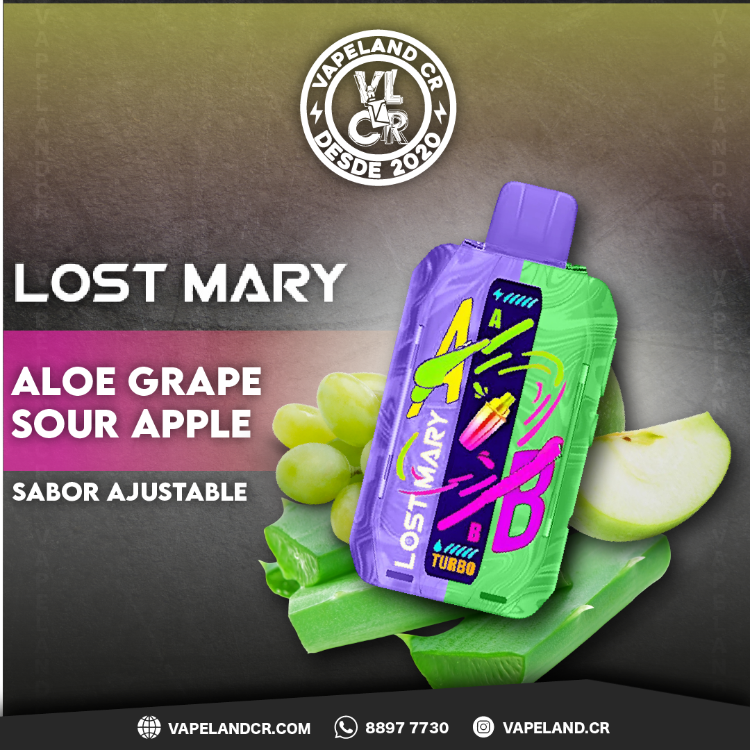 Lost Mary Mixer+ Aloe Grape Sour Apple 30000 puffs.