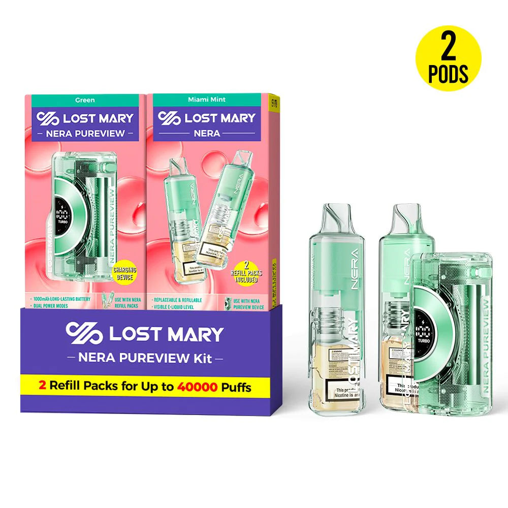 Lost Mary Nera40K Kit Miami Mint 40000 puffs.