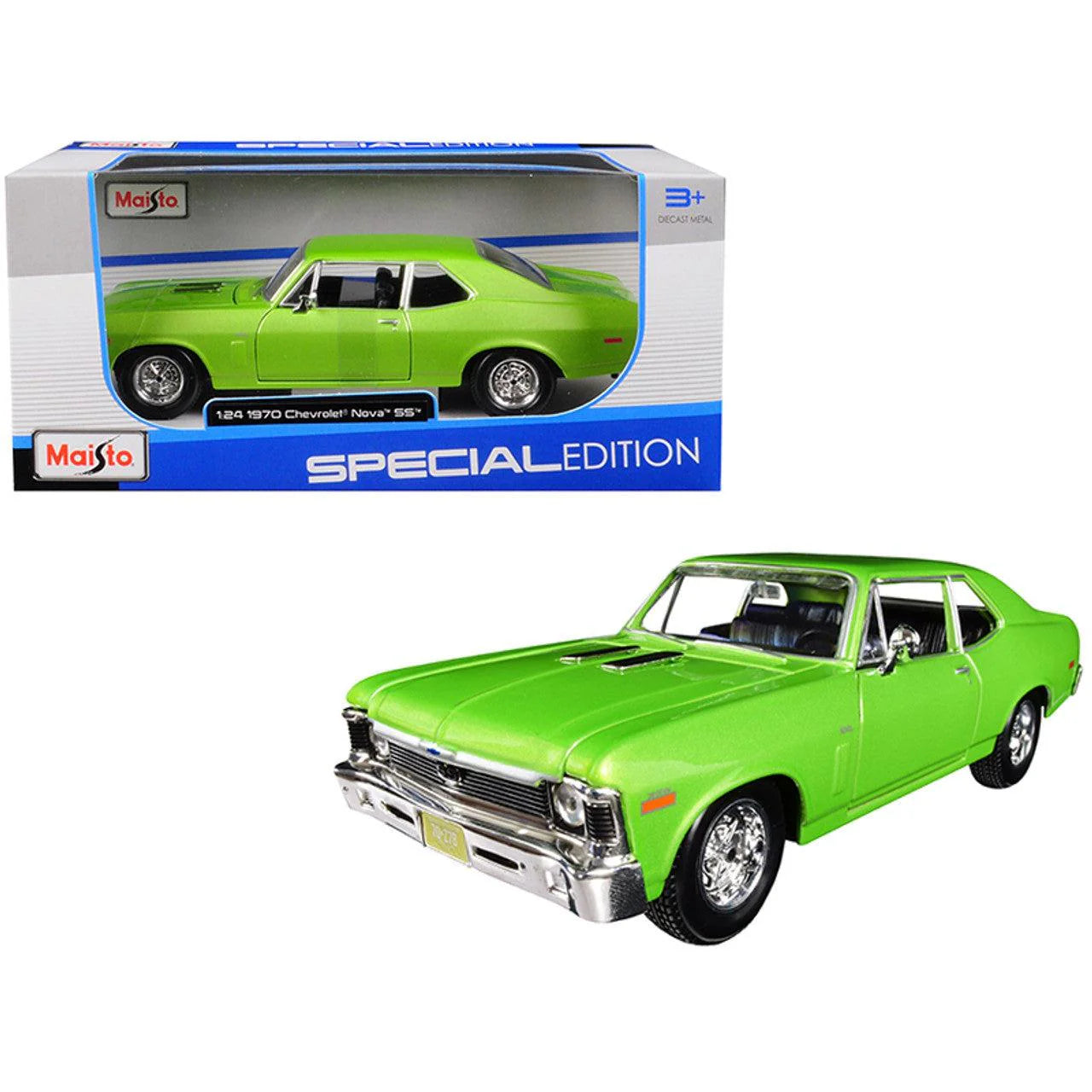 Maisto 1970 Chevrolet Nova SS Verde.