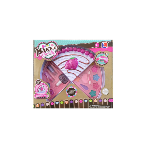 Maquillaje con Estuche en Forma de Pastel.