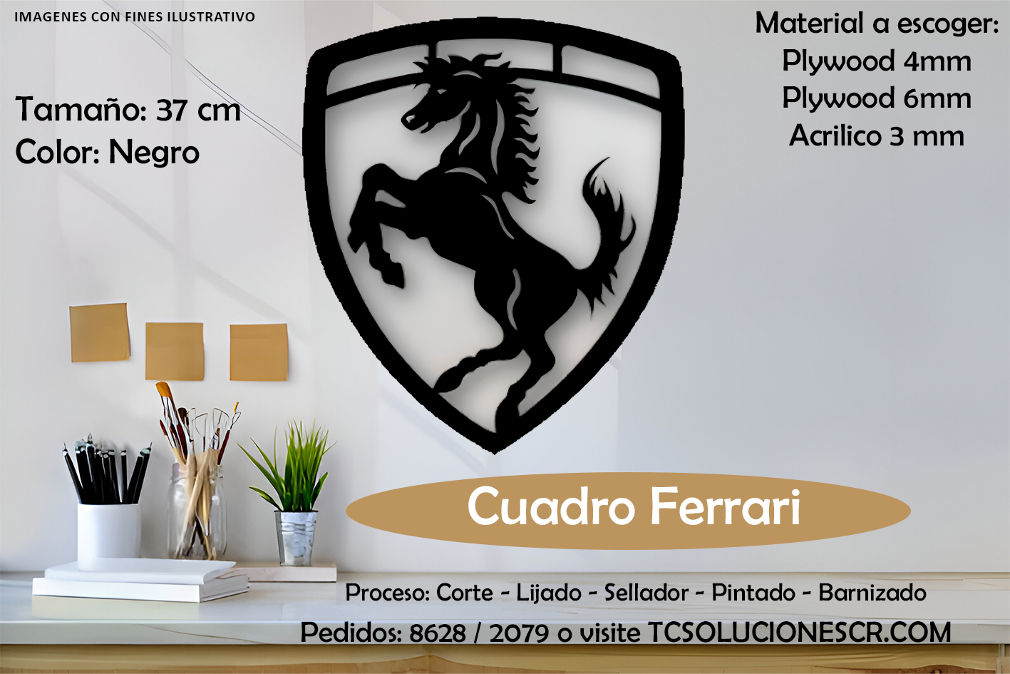 Cuadro Marca Carro Ferrari