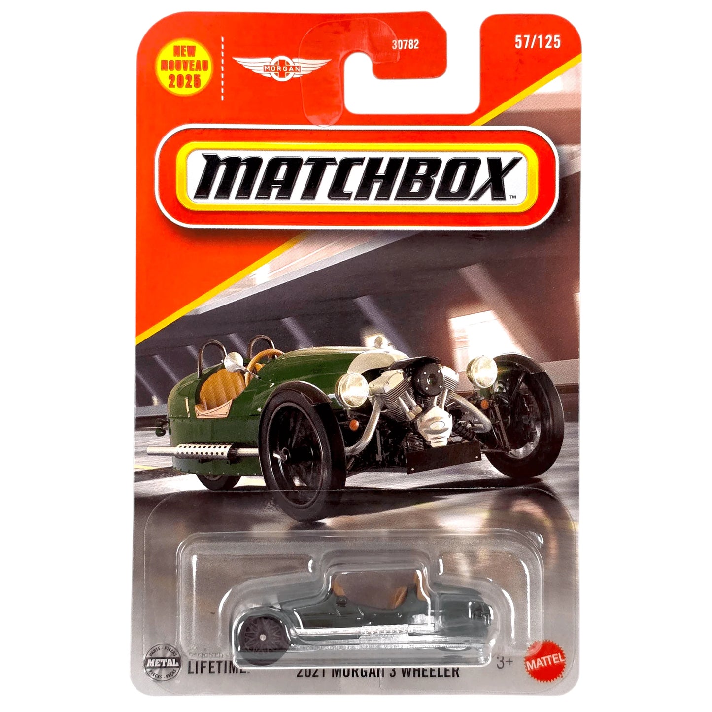 Matchbox 2021 Morgan 3 Wheeler Verde.