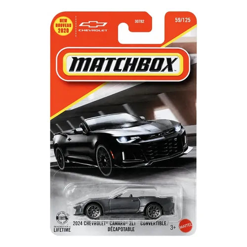 Matchbox 2024 Chevrolet Camaro ZL1 Convertible / Décapotable Negro.