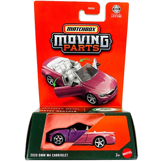 Matchbox Moving Parts 2020 BMW M4 Cabriolet.